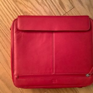 Levenger Red laptop bag